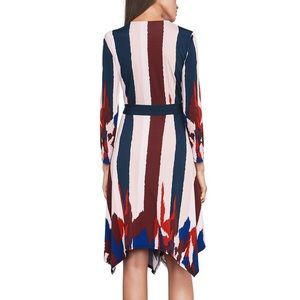 bcbg isabella asymmetrical wrap dress